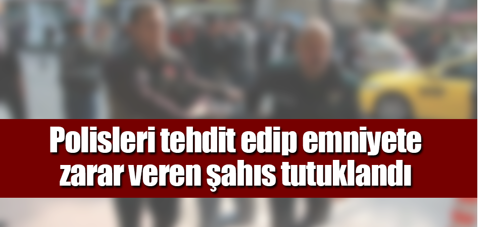 Polisleri tehdit edip emniyete zarar veren şahıs tutuklandı
