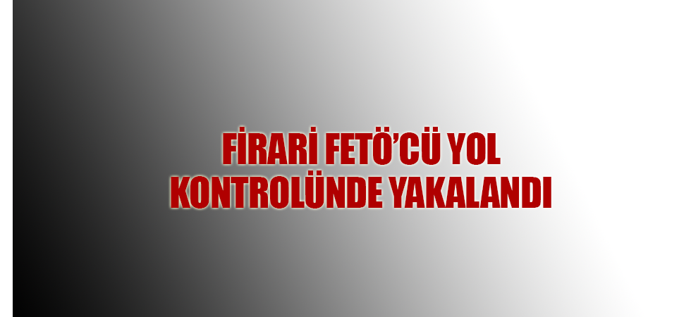 Firari FETÖ’cü yol kontrolünde yakalandı
