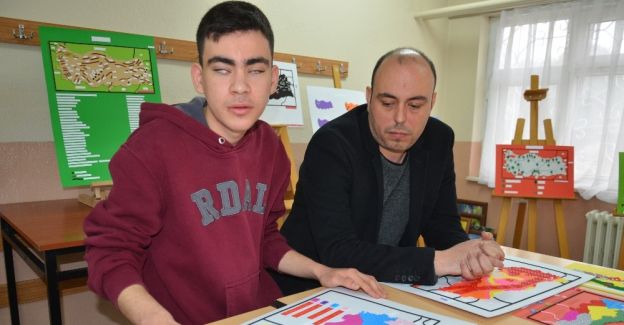 Görme engelli öğrenciden anlamlı proje