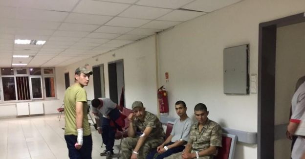 Hastaneye kaldırılan askerler taburcu edildi