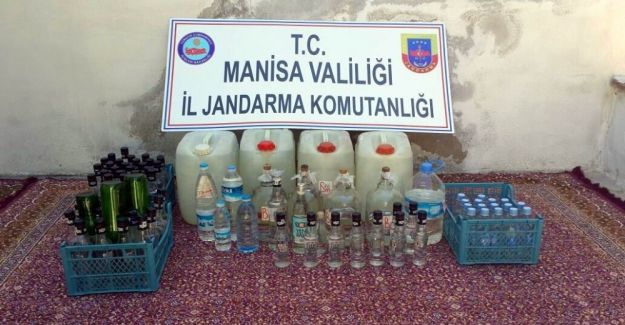 Manisa’da 200 litre kaçak içki ele geçirildi