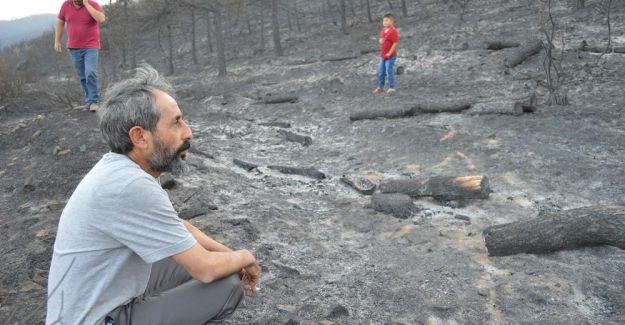 Özgür Özel yangında tahliye edilen köyleri ziyaret etti
