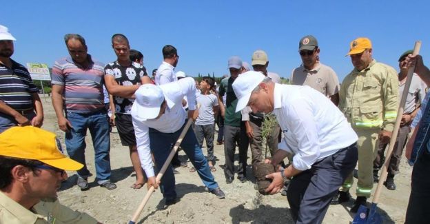 Saruhanlı’da 15 Temmuz şehitleri için fidan dikildi