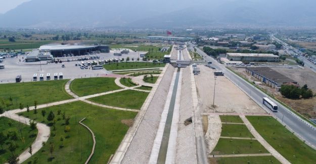 Terminal önündeki derede ıslah çalışması