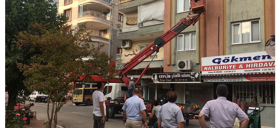 İpe Takılan Serçe Yavrularını Belediye Ekipleri Kurtardı