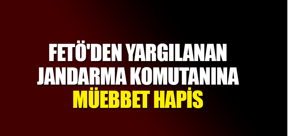 FETÖ'den yargılanan jandarma komutanına müebbet hapis