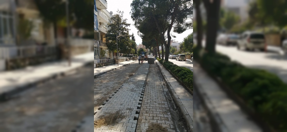 Salihli’de cadde düzenleme çalışması