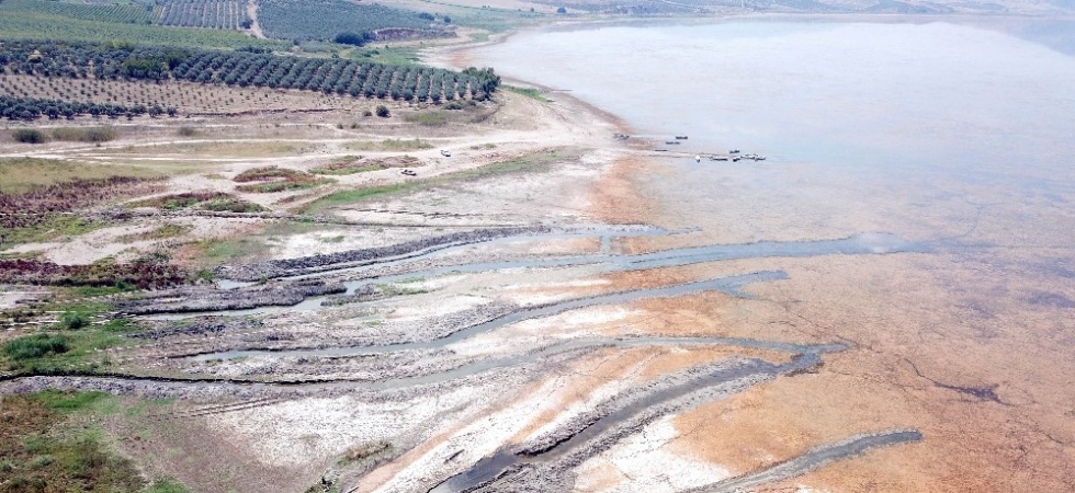 Korkutan görüntü, Marmara Gölü kuruyor