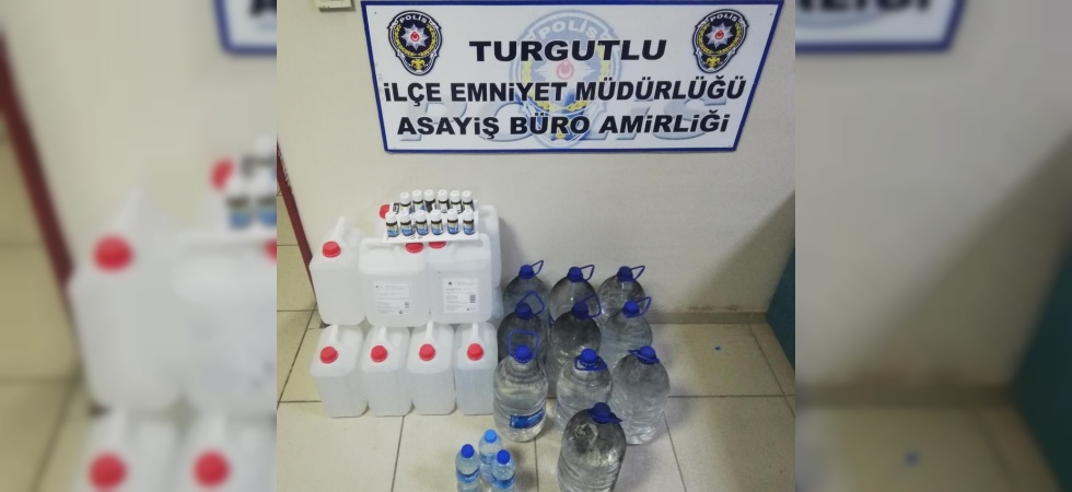 Turgutlu emniyetinden kaçak içki operasyonu