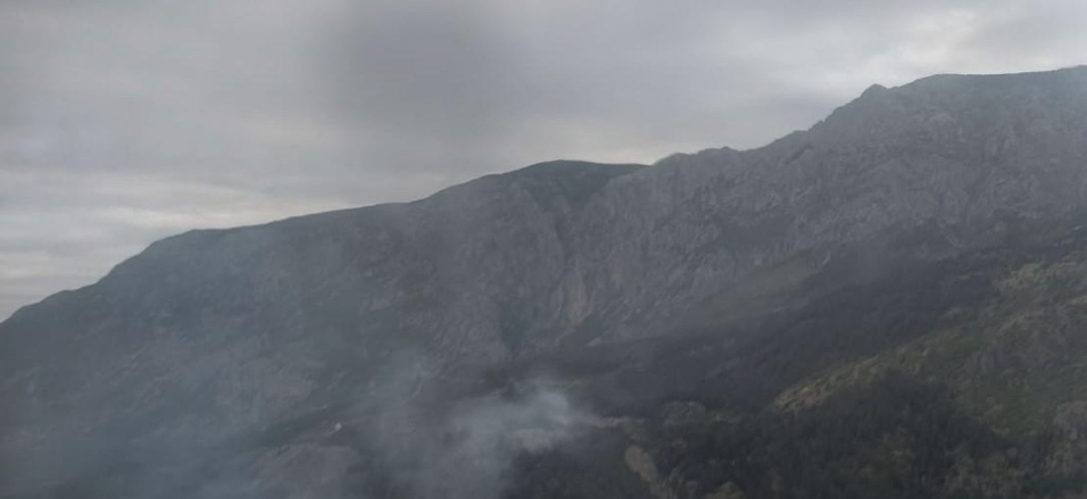 Manisa Spil Dağı Milli Parkında orman yangını