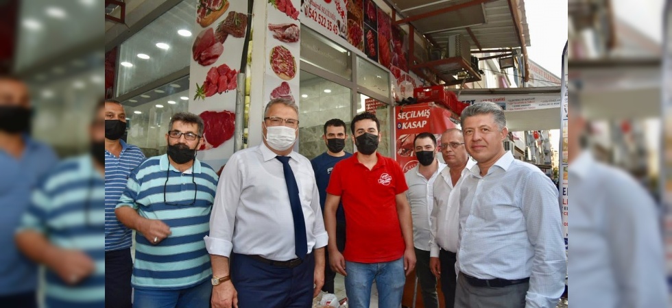 Başkan Çerçi Milletvekili Özkan’la esnaf ziyareti yaptı