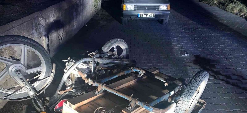 Manisa’da sepetli motosiklet devrildi: 1 ölü