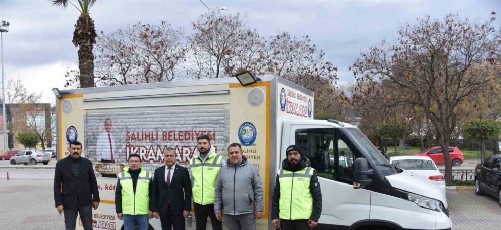 Salihli Belediyesi deprem bölgesine mobil ikram aracı gönderdi