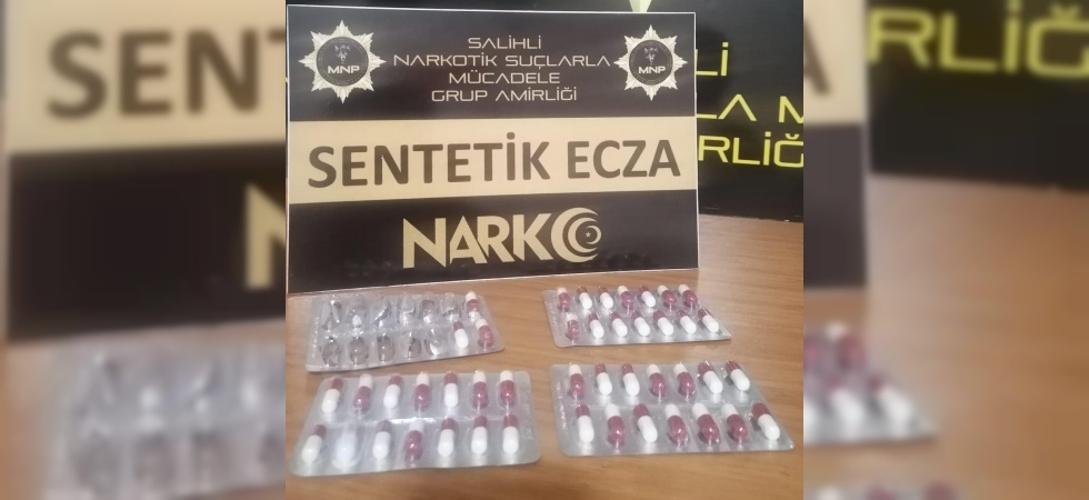 Salihli’de 50 adet sentetik uyuşturucu hap ele geçirildi