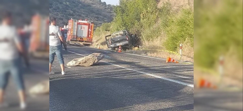 Manisa’da kamyonetin üzerine kaya düştü: 1 ölü, 3 yaralı