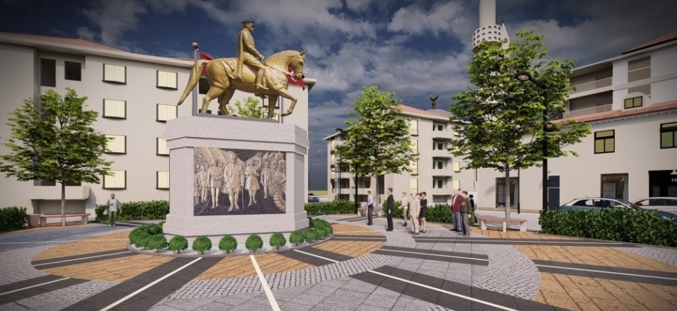 Sarıgöl’ün kent meydanı projesinde yer teslimi yapıldı
