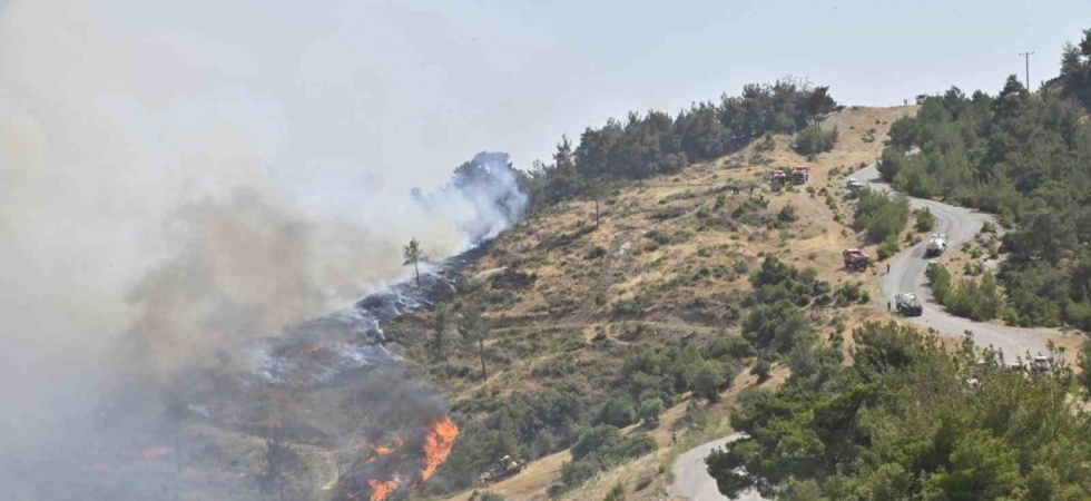 Manisa Büyükşehir İtfaiyesi evleri yanmaktan kurtardı
