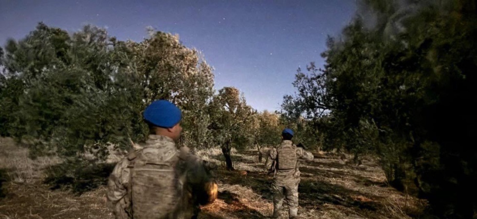 Çiftçinin zeytinine jandarma koruması