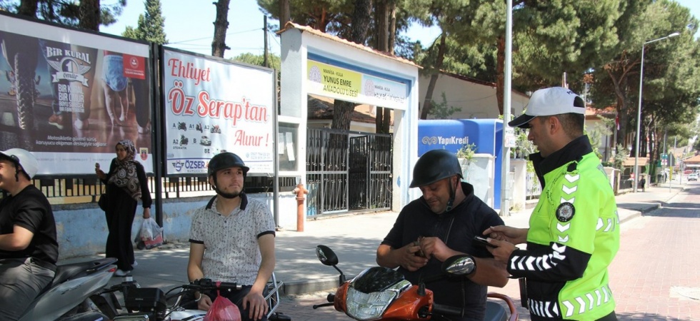 Kula’da dron destekli trafik denetimi