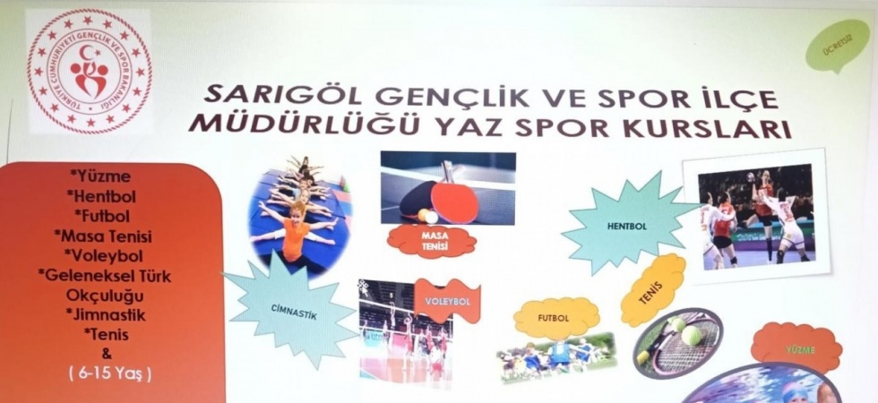 Sarıgöl’de GSB’nin Yaz Spor Kurslarına kayıtlar başladı
