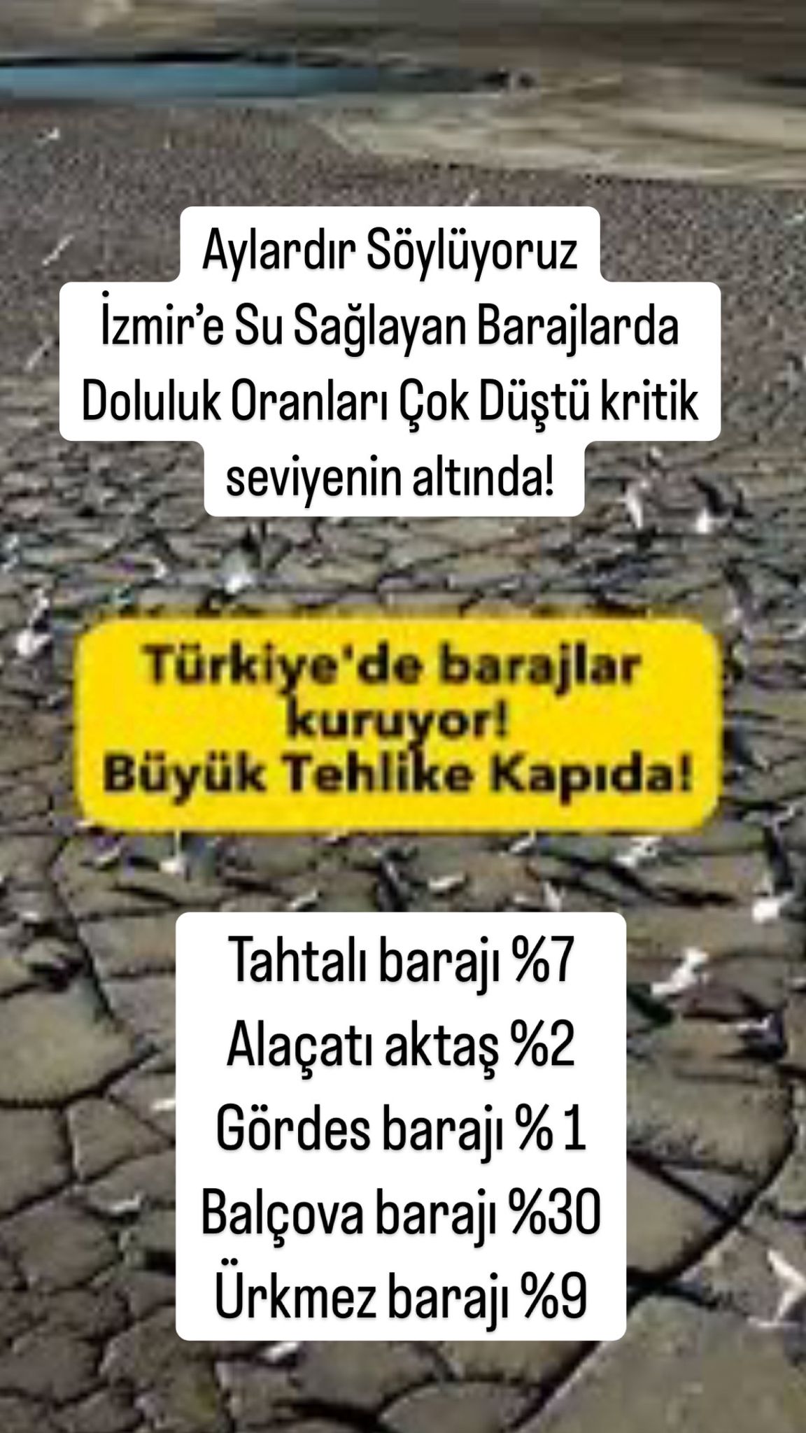 Manisa Su Platformu aylardır uyarıyor! Su krizi kapımızda!