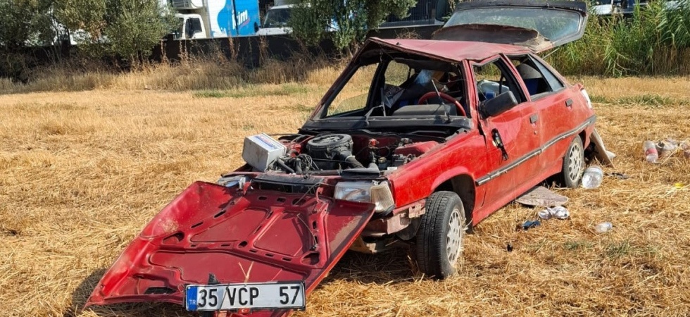 Manisa’da tarlaya uçan otomobilin sürücüsü hayatını kaybetti