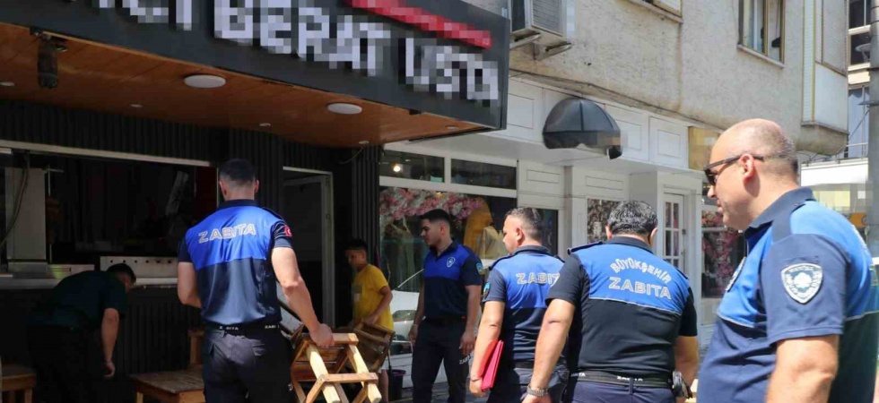 Turgutlu Zabıtasından kaldırım işgali denetimi