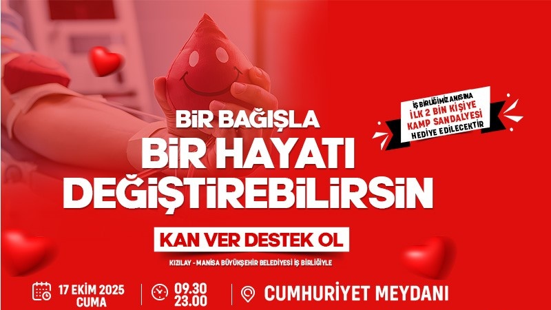 Kan bağışında bulunanlara kamp sandalyesi hediye