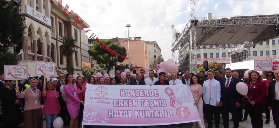 Kanserde erken teşhisin önemine dikkat çekmek için yürüdüler