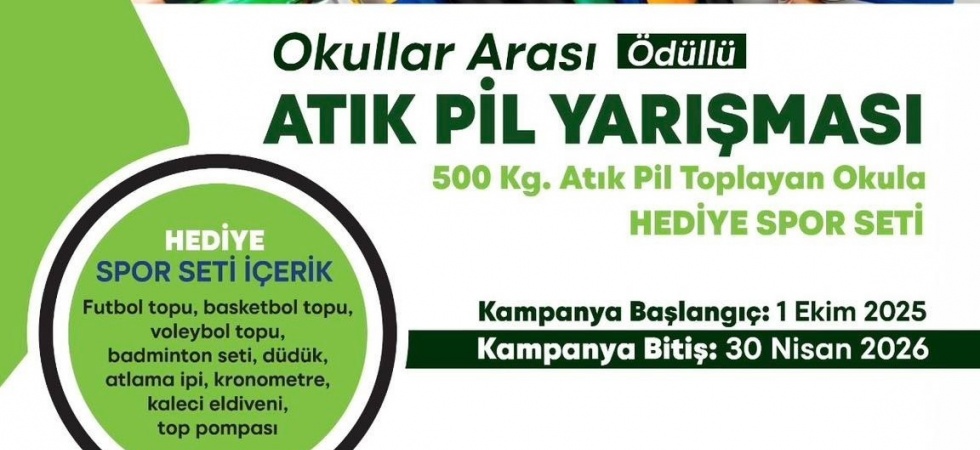 Yunusemre’de okullararası atık pil toplama yarışması başladı