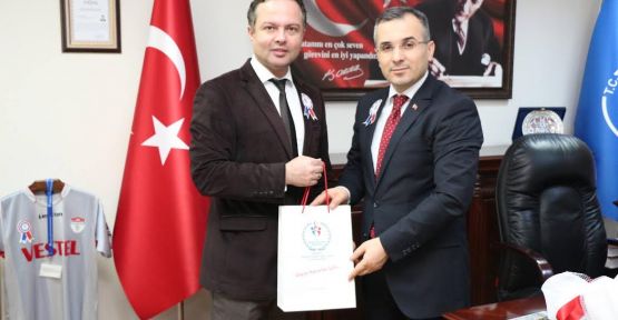 Gençlik Hizmetleri Spor İl Müdürü Savaş'tan Vergi Dairesi Başkanı Çakan'a ziyaret