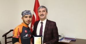 Genç sporcudan Başkan Şirin’e teşekkür