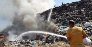 Turgutlu’da çöplük yangını