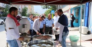 Zabıtadan vefat eden arkadaşları için lokma hayrı