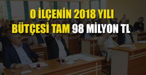 O İLÇENİN BÜTÇESİ 98 MİLYON TL