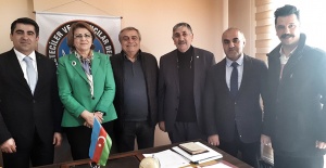 Azerbaycan'dan Gelen Heyet Gazeteciler ve Yayıncılar Derneğini Ziyaret Etti
