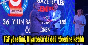 TGF yönetimi, Diyarbakır’da ödül törenine katıldı