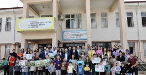 Başkan Çerçi özel öğrencilerle fidan dikti