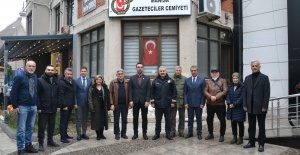 İL EMNİYET MÜDÜRÜ AKTAŞ'TAN GAZETECİLER CEMİYETİNE ZİYARET