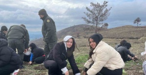 Liseliler fidan dikip geleceğe katkı sundu