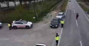 Manisa’da havadan destekli trafik denetimi