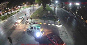 Manisa’daki motosiklet kazasının güvenlik kameraları ortaya çıktı