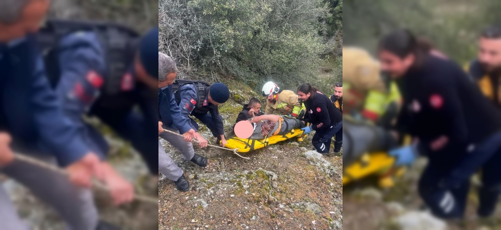 Uçurumdan yuvarlanan zihinsel engelli adam yaralandı