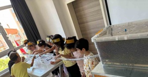Minikler, arılarla buluştu balın yolculuğunu öğrendi