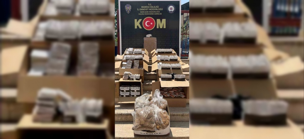 Manisa’da 59 bin doldurulmuş makaron ele geçirildi