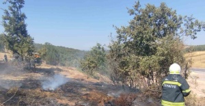 Gördes’te arazi yangını büyümeden söndürüldü