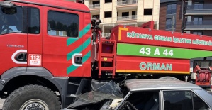 Orman arazözü ile otomobil kavşakta çarpıştı: 1 yaralı