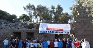 bAigai antik kentinde sağlık için.../b