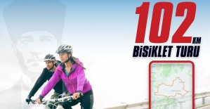 Cumhuriyetin 102. yaşına 102 kilometrelik bisiklet turu