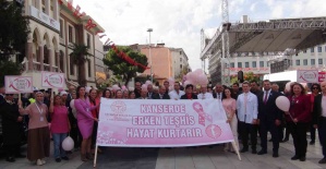 Kanserde erken teşhisin önemine dikkat çekmek için yürüdüler